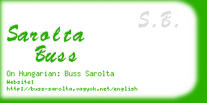 sarolta buss business card